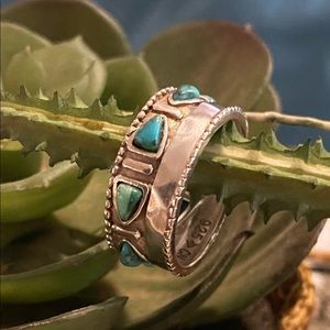 Rare Vintage Silpada Turquoise and Sterling Silver & turquoise Ring 7